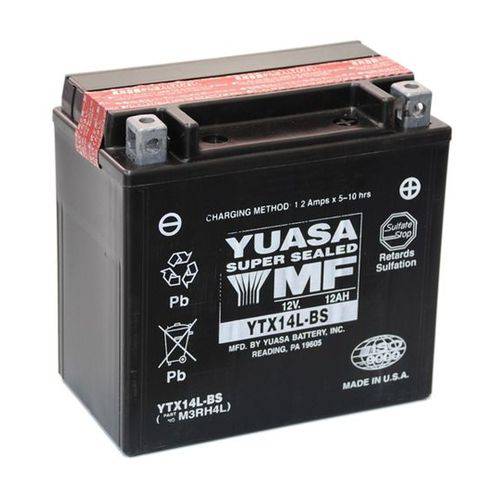 Bateria de Moto Yuasa Ytx14l-Bs 12ah 12v Selada