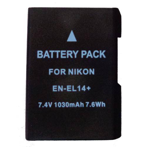 Bateria En-El14 para Câmera Digital e Filmadora Nikon Slr P7000, D3100, D3200, D5100, P7100