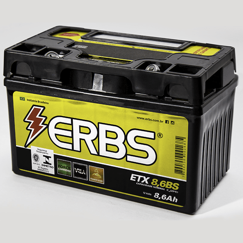 Bateria ERBS ETX8.6BS (YTZ10S) Selada CBR 600 RR 2001-06 Hornet 2008-11 / CBR 900 RR Yamaha YTZ R1 2004-07 / YZF-R6 2006-07