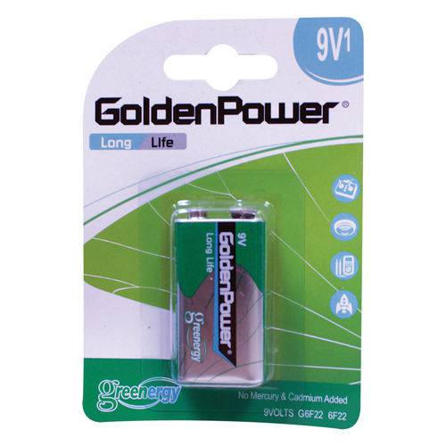 Bateria Golden Power 9v Comum Blister