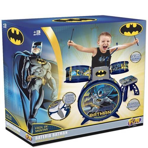 Bateria Infantil Batman Cavaleiro das Trevas 80804 - Fun
