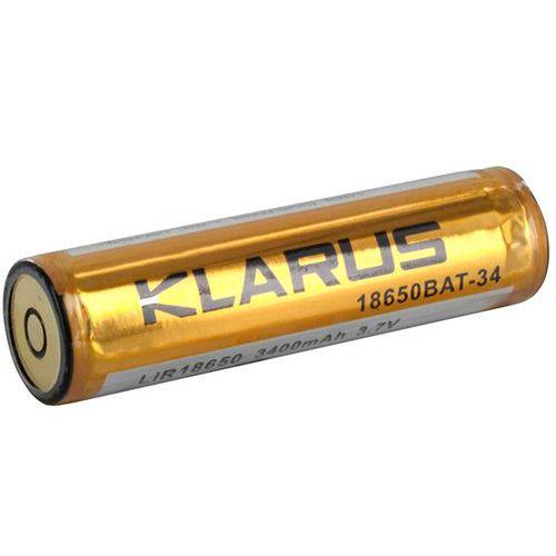Bateria Klarus de Lítio Recarregável 18650 com 3400mah 3 7v Pólos Automáticos Magnética Crosster