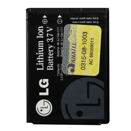 Bateria Lg Mg160 Easy, Lg Kf510, Lg Me770 Shine Slim, Lg Mg370 Linx, Lg Mg377 – Original – Lgip-411a, Lgip411a