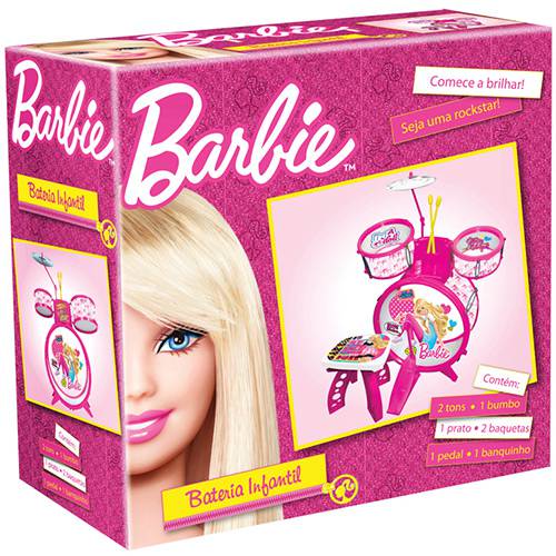 Bateria Luxo Infantil Barbie - Monte Líbano