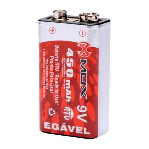 Bateria Mo-9v450 Recarregável 9v 450 Mah Rtu