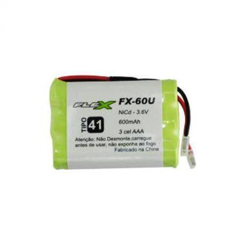 Bateria para Telefone Sem Fio com 3 Aaa 3,6v 600mah Universal Fx-60u Flex