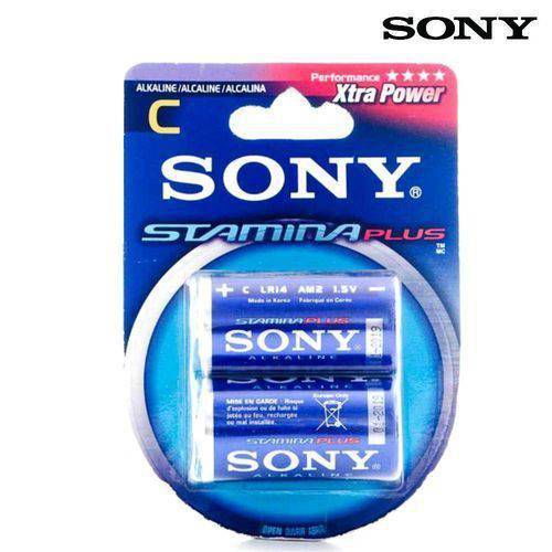 Bateria Pilha Alcalina Media C com 02 Sony