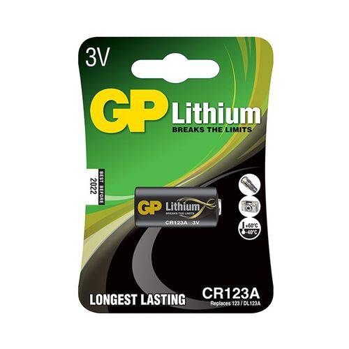 Bateria Pilha 3v Cr123a Lithium Photo Gp Alta Durabilidade