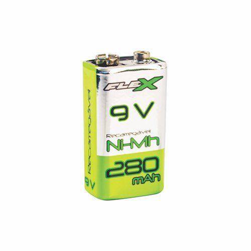 Bateria Recarregavel 9V 280 MAH FLEX