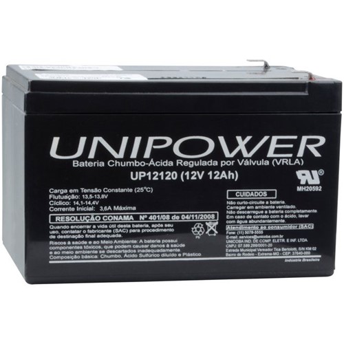 Bateria Selada VRLA 12V 12,0AH F250 UP12120 06C027 - Unipower