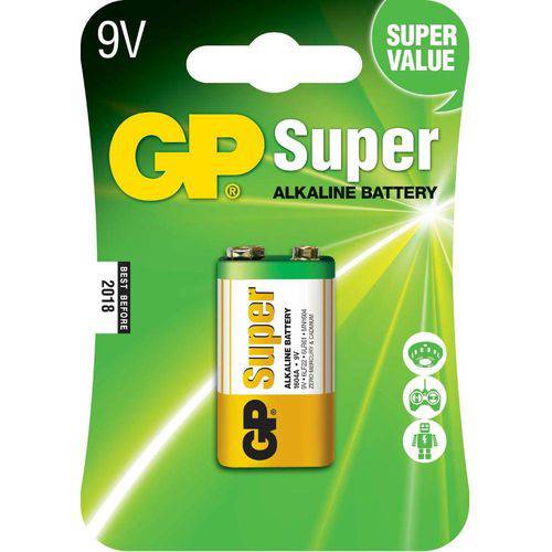 Bateria Super Alcalina 9v Encartelada Gp Batteries Gp9vsa
