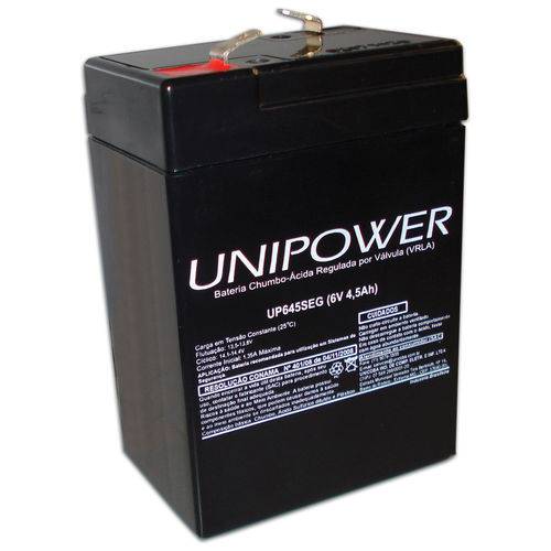 Bateria Unipower Up645seg 6v 4.5ah para Segurança