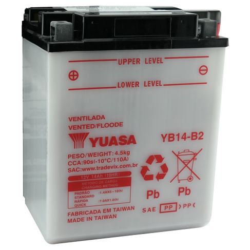 Bateria Yuasa YB14B2 Shadow VT700 / VT800 / GSX750F 89/97