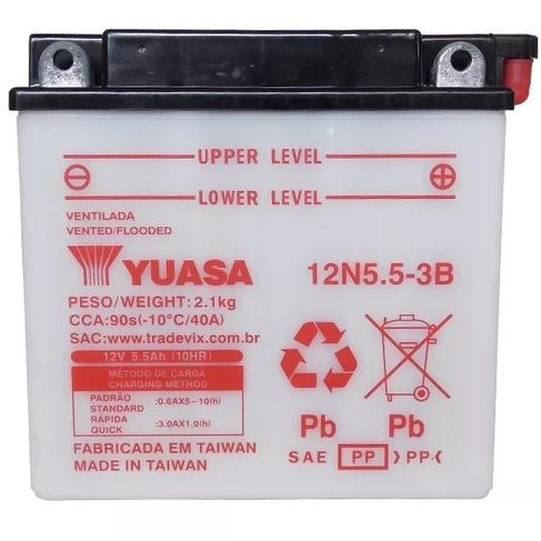 Bateria Yuasa YB12N553B Agrale / RD/RDZ / YBR / RD350 / Factor ATE 2010
