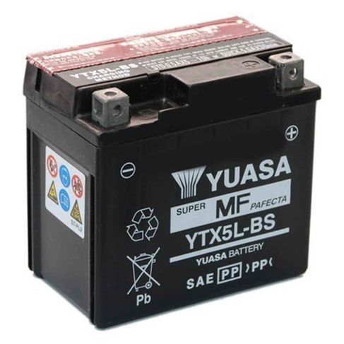 Bateria Yuasa YTX5LBS Titan 2000 ES/ TITAN150 2006 E/D/ BROS150 / FAN 2005 e / D / WEB 2006 / BIZ125KS / YBR Factor 2011E / D / XRE 300 / Daelim