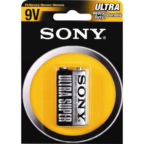 Pilha Bateria Sony 9V Zinco Carbono