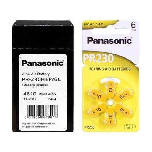 Baterias Auditiva Modelo Pr-230H/Pr10 Panasonic 60 Unid.