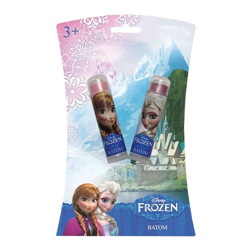 Batom Infantil Frozen com 2 Unidades de 3,5g Cada