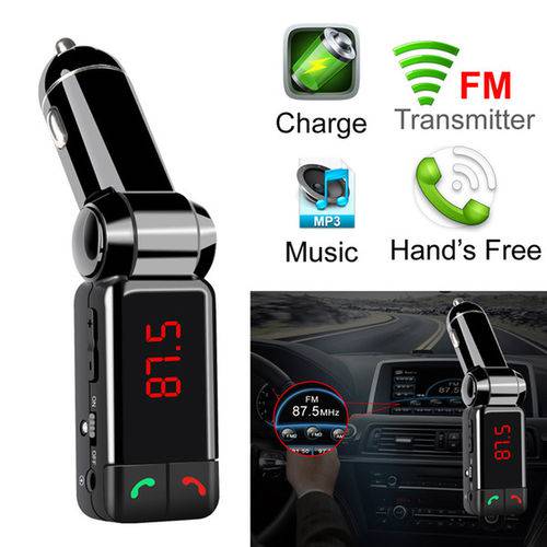Bc06 Bluetooth Car Kit Sem Fio Bluetooth Transmissor Fm Mp3 Player Maos Livres Kit Car Carregador Usb