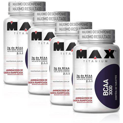 Bcaa 3000 - Max Titanium - 60 Tabletes - Aminoácido