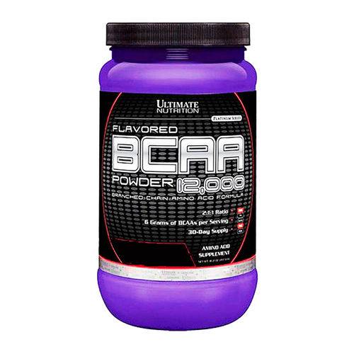BCAA 12.000 Powder (457g) - Ultimate Nutrition - Unflavored (sem Sabor) 400 Gramas