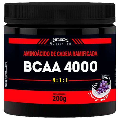 Bcaa 4000 - 4:1:1powder - 200g - Nitech Nutrition - Uva
