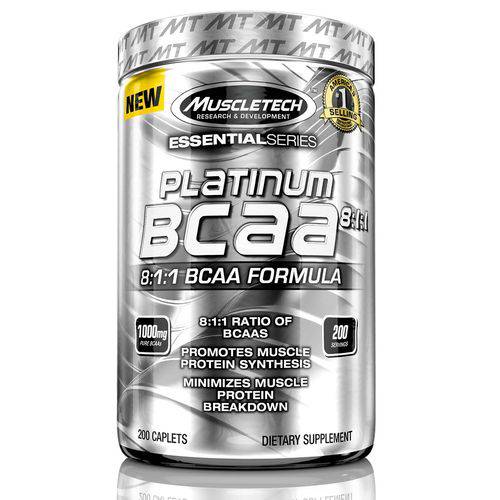 Bcaa 8:1:1 Platinum Suplemento Alimentar - 200 Cápsulas - Muscletech