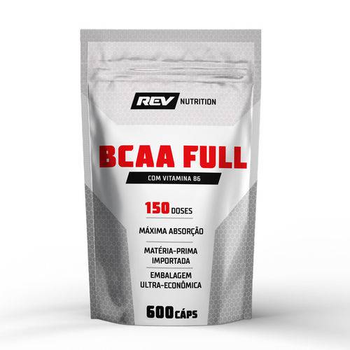 Bcaa Full com Vitamina B6 - 600 Cápsulas - Rev Nutrition