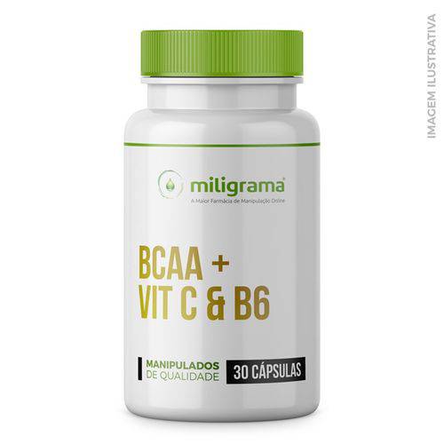 BCAA Miligrama + Vitamina C + B6 - 30 Doses