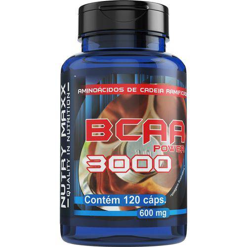 Bcaa Power 3000 - 120 Cápsulas 600mg Nutry Maxx Pré-Treino Alívio Muscular Melcoprol