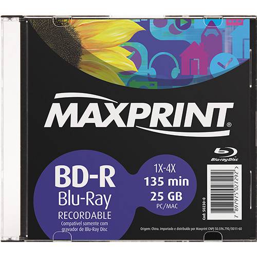 BD-­R Slim Maxprint 25GB/135min 2x