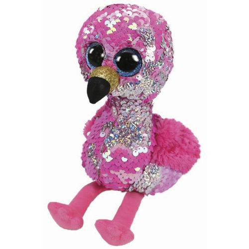 Beanie Boos Paete Médio Pinky Flamingo Cor de Rosa - Dtc