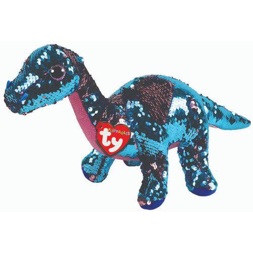 Beanie Boos Paetês - Tremor Dinossauro Azul e Rosa