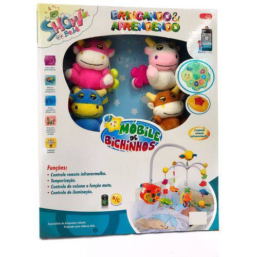 Bebê Mobile Bichinhos C/ Controle Kit para Berço - Show Toy