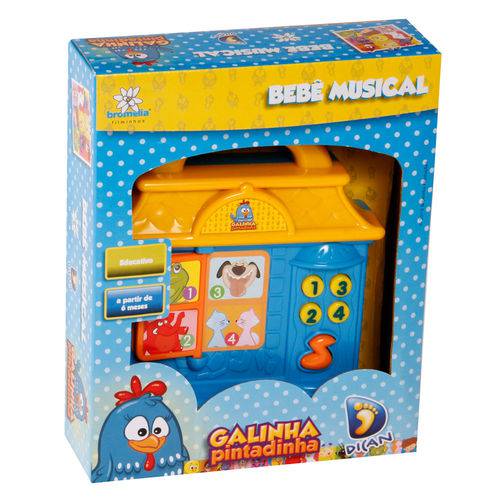 Bebê Musical Iii - Galinha Pintadinha - Azul e Amarelo - Dican