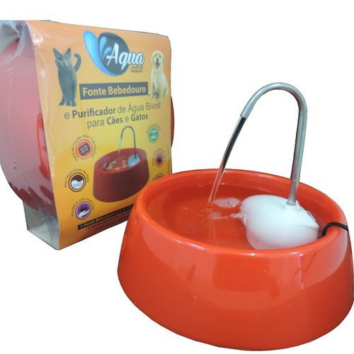 Bebedouro Automático Amicus Bivolt Aqua Mini para Cães e Gatos Vermelho