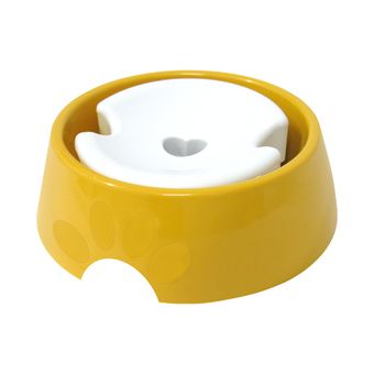 Bebedouro Plástico Furacão Pet Pop Pelos Longos N°3 1000ml - Amarelo
