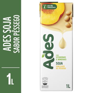 Bebida de Soja Sabor Pêssego Ades 1L