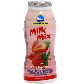 Bebida Láctea Fermentada Sabor Morango Milk Mix 180g