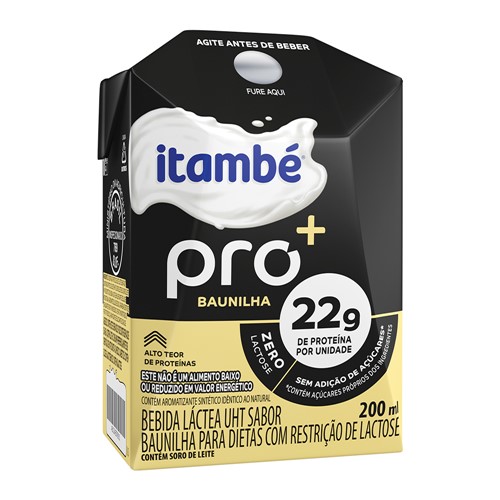 Bebida Láctea Itambé Pro+ Baunilha Zero Lactose com 200ml