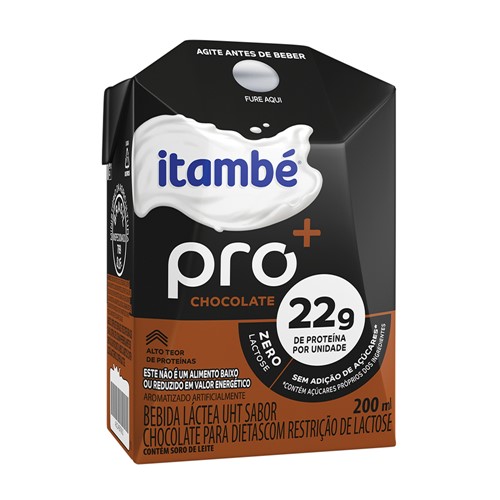 Bebida Láctea Itambé Pro+ Chocolate Zero Lactose com 200ml