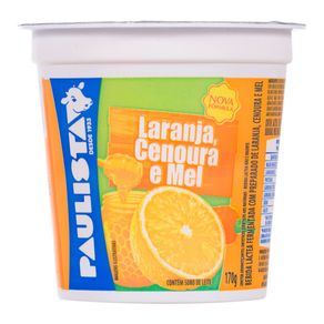 Bebida Láctea Natural Sabor Laranja, Cenoura e Mel Paulista 170g