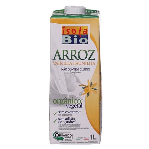 Bebida Leite Organico Isola Bio 1l Arroz Baunilha