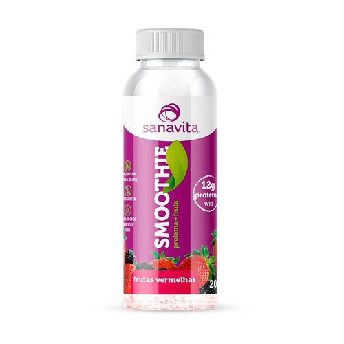 Bebida Proteica Smoothie Sabor Frutas Vermelhas - Sanavita - Frasco 20g