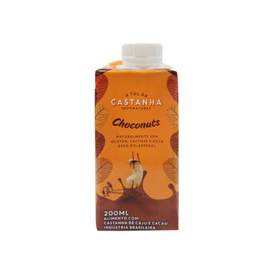 Bebida Vegetal Choconuts (Castanha de Cajú e Cacau) Sem Glúten e Sem Lactose 200ml - a T