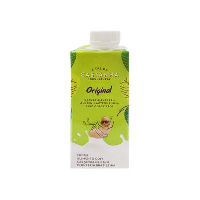 Bebida Vegetal de Castanhas Original Sem Glúten e Sem Lactose 200ml - a Tal da Castanha