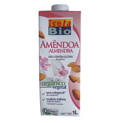 Bebida Vegetal Orgânica de Arroz com Amêndoa 1L - Isola Bio