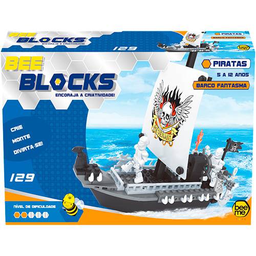 Bee Blocks - Barco Fantasma 129 Peças