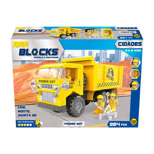 Bee Blocks Caminhão Caçamba Power 20t 264 Peças Bee me