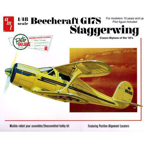 Beechcraft G17S Staggerwing - 1/48 - AMT 886